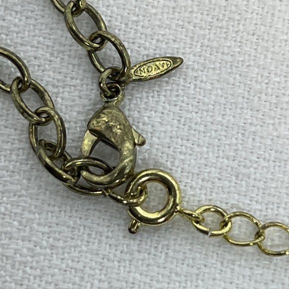 Avon Long Green Necklace with Tiger's Eye Accents (4309) - Picture 5 of 8